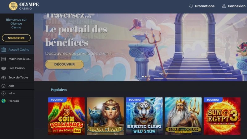 Casino en ligne olympe à France
